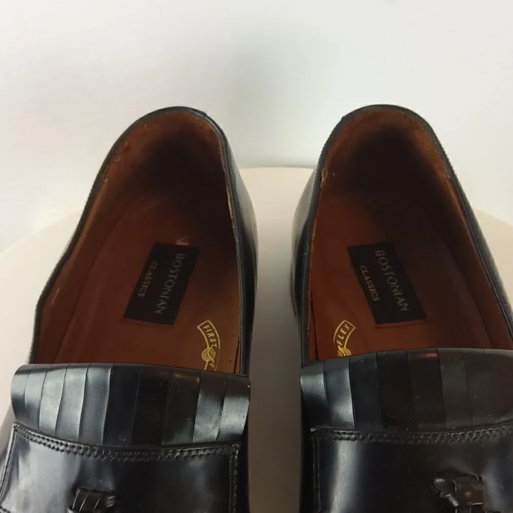 Bostonian classics black leather tassel loafers